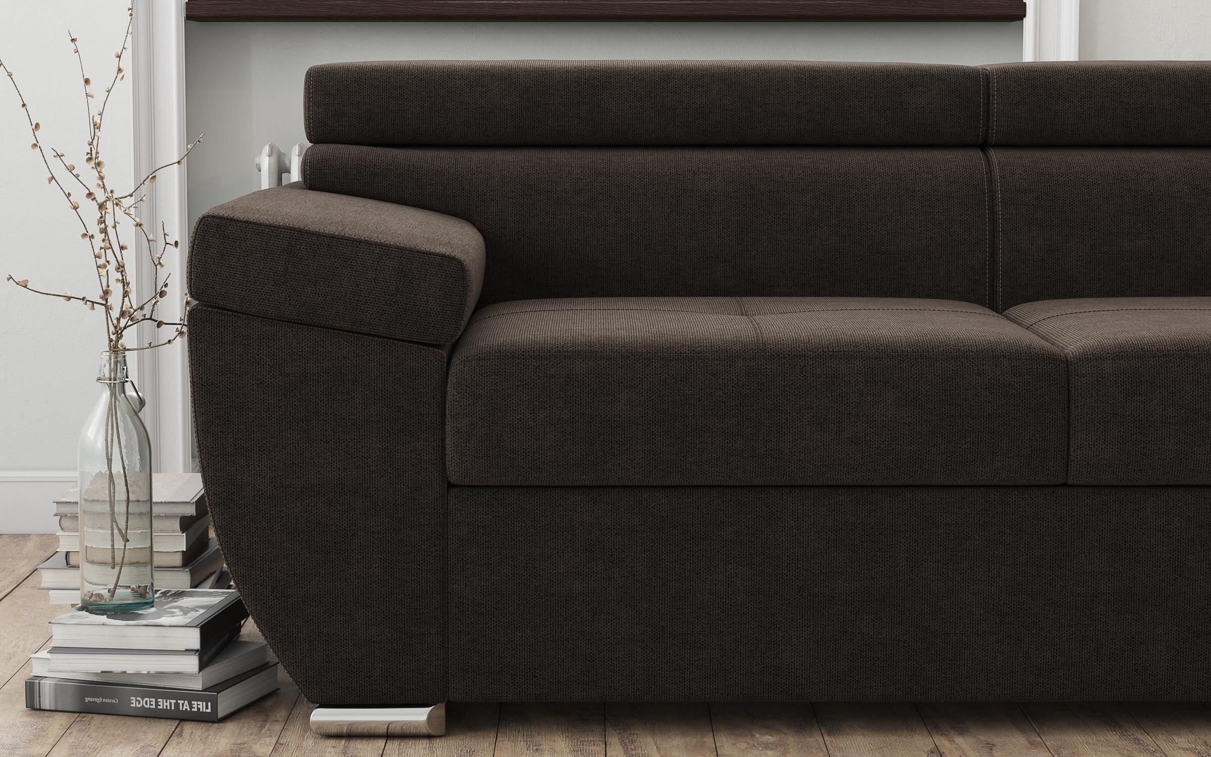 Γωνιακός καναπές – κρεβάτι  Dilan, καφέ  7
